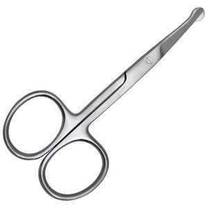 Ciseaux à cuticules en acier inoxydable, lame droite, pointe acérée, manche rond, outil de manucure durable pour adultes - Product Image 1