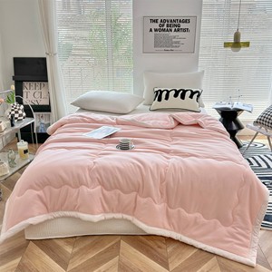Couette en microfibre grise douce, garnissage en polyester matelassé, ensemble de literie plié pour la maison, 4 pièces, style moderne, lavable en machine - Product Image 2