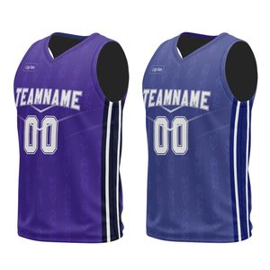 Uniforme de Baloncesto Teamname, Jersey Sublimado sin Mangas con Cuello en V y Pantalones Cortos con Cintura Elástica, Malla Transpirable, Unisex para Adultos - Product Image 4