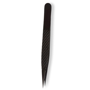 Pince à cils noire à marque privée, pointe en fibre, logo personnalisé, pour extensions de cils volume - Product Image 3