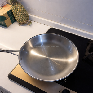 Durable 16cm Stainless Steel Frying <b>Pan</b> Single Layer Non Stick <b>Induction</b> Cookware Italy Household Use Export Supplier - Product Image 3