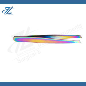 Pince à épiler professionnelle de haute qualité pour sourcils et cils, à pointe inclinée, pour volume des cils, et pour poils de moustache, en acier inoxydable - Product Image 5