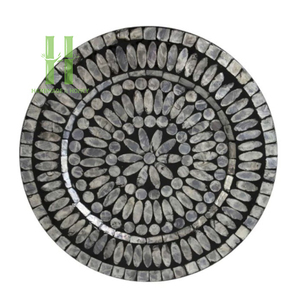 Best Price <b>Round</b> Mother of Pearl Placemat – Elegant MOP & Capiz Shell Inlay Dining <b>Table</b> Placemat Handmade Decorative <b>Table</b> <b>Mat</b> - Product Image 3