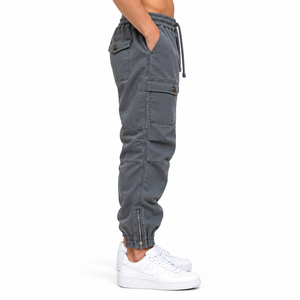 Pantalones Cargo Jogger para Hombre con Cintura Elástica y Cordón, Pantalones Utilitarios con Múltiples Bolsillos para Uso Casual - Product Image 4