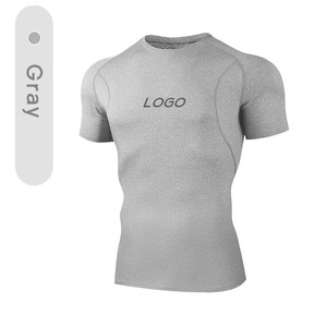 T-shirt de compression ajusté pour homme IBEX HILLS avec impression 3D en silicone, idéal pour la gym et le sport, séchage rapide, protection anti-irritation pour l'entraînement - Product Image 6