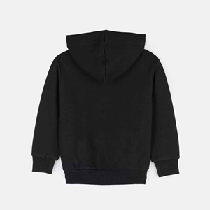 <b>Boys</b> <b>Black</b> Hooded <b>Tracksuit</b> Solid Color Full Sleeve Winter Cotton Pants Set with Side Pockets Acid Wash 2027 - Product Image 5