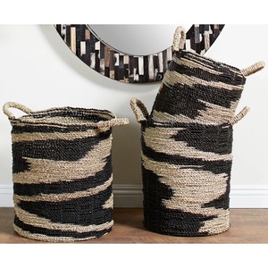 Juego de 3 cestas decorativas de mimbre, cestas de almacenamiento hechas a mano, venta al por mayor, ecológicas, hechas en Vietnam - Product Image 3