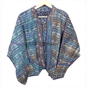 Handmade Kantha Quilted <b>Jacket</b> For Women Boho <b>Hippie</b> Patchwork Coat 100% Pure Cotton Vintage Floral Winter Outerwear - Product Image 1