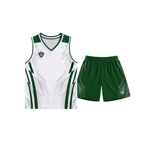 Ensemble de maillots et shorts de basket-ball pour hommes, uniforme de sport sans manches, respirant, séchage rapide, tenue d'entraînement d'équipe, design personnalisé - Product Image 1