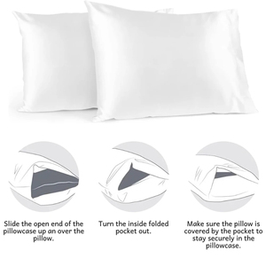 Custom Luxury Mulberry Silk Pillowcase Gift <b>Set</b> with Full Customization 100% Pure Silk Heart Shape Wholesale Price - Product Image 2