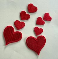 Parches Termoadhesivos y Cosidos de Chenilla 3D con Corazón Bordado Personalizado para Ropa, Bolsos y Gorras