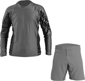 Professional <b>Custom</b> MMA Rash Guard Set Manufacturer Moisture Wicking <b>Compression</b> <b>Shirt</b> Shorts OEM - Product Image 3