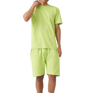 Ensemble short et t-shirt homme à manches courtes col rond, décontracté et tendance, 100 % coton, grandes tailles, vêtements de sport pour homme 2025 - Product Image 1
