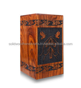 Handmade Wooden Urn <b>Box</b> <b>For</b> Human <b>Ashes</b> Funeral Cremation Urns <b>For</b> Male and Female High Quality Urns - Product Image 3