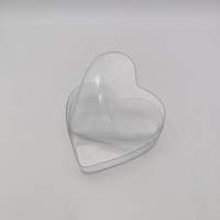 Boîte en plastique transparente épaissie en forme de cœur pour bonbons, boîte à cadeaux anti-pression et anti-poussière, boîte de présentation pour petits articles, surprise d'anniversaire