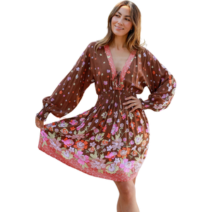 Mini Vestido Estampado Floral para Mujer, Ligero, Ropa de Verano - Product Image 4