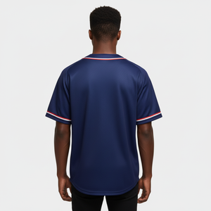 Ensembles de maillots de baseball personnalisés en polyester grande taille à sublimation, manches courtes, boutonnés, séchage rapide, antibactériens, respirants, pour le sport - Product Image 6
