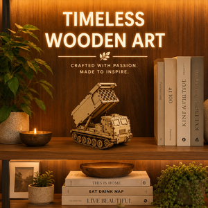Premium Wooden Rocket Launcher Truck 3D Puzzle <b>Model</b> <b>Kit</b> for Adults & Teens | Laser Cut DIY Military Vehicle Assembly Toy Decor - Product Image 4