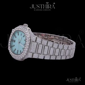 Unique Design Modern Moissanite Diamond Quartz <b>Watch</b> Women Fashion Jewelry Style <b>Waterproof</b> Gift <b>Watch</b> Available At Best Price - Product Image 6