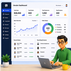 Solución integrada de mercado de múltiples proveedores Operaciones de proveedores Catálogo de productos Análisis Web móvil - Product Image 3