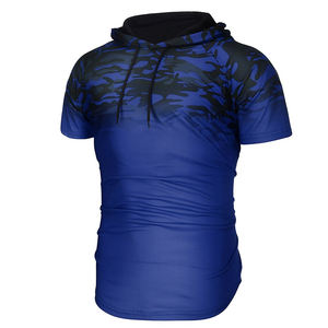 Ensemble court à capuche camouflage pour homme, dernière collection, imprimé par transfert thermique, survêtement respirant à séchage rapide pour l'entraînement sportif - Product Image 4