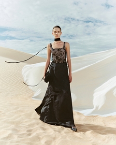 Nouvelle Tendance Robes Décontractées Support ODM LUMINA SHEER LONG DRESS Robe Longue Sans Manches Coupe A-Line Élégante pour Femme en Dentelle Florale en Maille - Product Image 3