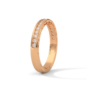 Rose Gold Plated Eternity Band Diamond <b>Ring</b> Full <b>Circle</b> Cubic Zirconia Wedding Band for Women - Product Image 2
