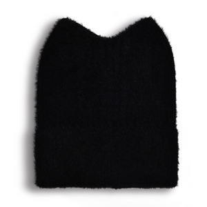 Custom <b>Hats</b> <b>Cat</b> Ears Mohair Beanie Pure Solid Color Women Caps Wholesale Bulk Order for Team Women's Mohair Beanie Fashion - Product Image 3