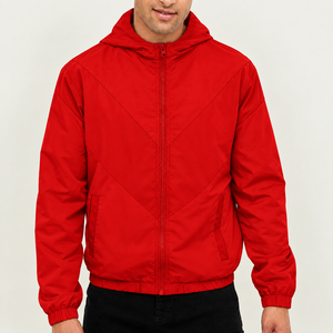 Veste coupe-vent softshell noire pour homme avec logo personnalisé, à capuche, fermeture éclair intégrale, manches longues, coupe-vent, pour sports d'hiver en plein air - Product Image 4