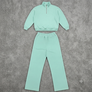 OEM Service 100% Cotton Heavyweight Tracksuits Breathable Oversized Hoodie Pants <b>Set</b> Winter Streetwear Style Fashion Tracksuit - Product Image 2