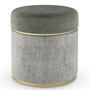 Nouveau style de tabouret ottoman noir avec revêtement, pour décoration de sol ou de chevet, tabouret ottoman en métal avec rembourrage gris, vente en gros - Product Image 6