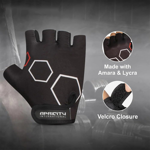 Lightweight Half Finger Gym <b>Gloves</b> with Lace-Up Closure for Bodybuilding <b>Weight</b> Lifting & Fitness <b>Training</b> - Product Image 4