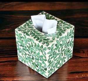 Caja de pañuelos de madera multifuncional con diseño pintado a mano, tallada al estilo indio, organizador ecológico para baño de estilo rústico - Product Image 3