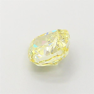 Pierre précieuse taille coussin, éclat radieux, bijou de luxe élégant, diamant jaune vif certifié cultivé en laboratoire - Product Image 6