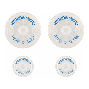 ตัวกรองแบบเข็มฉีดยา PTFE-D ไฮโดรโฟบิกของฮุนได สำหรับการกรอง HPLC และการกรองสารละลายอินทรีย์ - Product Image 1