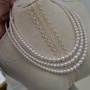 Nouveau collier rétro en turquoise naturelle et perles superposé, accessoire de mode polyvalent, célèbre sur Internet - Product Image 3