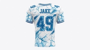 Maillot de football américain personnalisé de haute qualité, 100% polyester respirant, séchage rapide, imprimé par sublimation, manches courtes, grande taille - Product Image 2