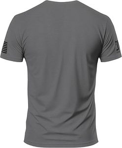 Camisetas de Verano para Hombre, Transpirables, de Secado Rápido, Estilo Urbano, Cuello Redondo, Manga Corta, 100% Algodón, Corte Regular, Tejido Jersey, Color Sólido - Product Image 2