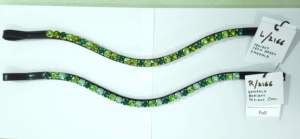 Venta al por mayor de diademas de lujo para caballos con cristales Rivoli de 10 mm, piezas de cuero genuino personalizadas para bridas ecuestres, fabricante. - Product Image 6
