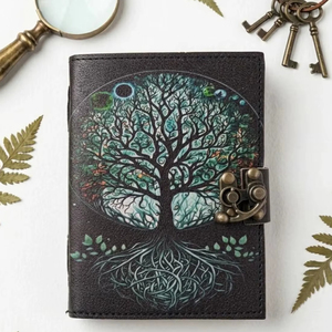 Tree of Life Leather Journal Spiritual Writing <b>Notebook</b> - Product Image 1