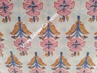 Tissu 100% Coton Pur Écologique à Séchage Rapide Imprimé Floral Indien au Bloc, pour Sacs, Accessoires, Matelas et Chemises pour Filles et Garçons