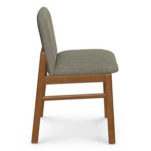 Chaise de salle à manger haut de gamme en teck massif avec coussin rembourré, fournisseur de mobilier contemporain pour hôtels et restaurants - Product Image 5