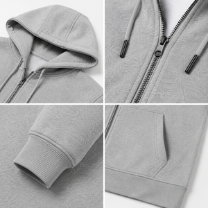 Modern mens zip hoodie with lightweight soft texture offering breathable comfort and a clean stylish look for every season - Product Image 6