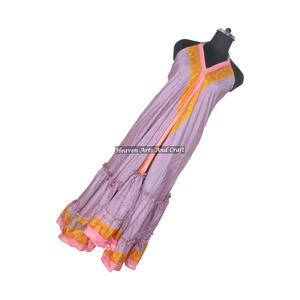 Indian Boho New Vintage Silk Saree Long Floral Printed Traditional Summer Wear Trendy Item Women's Clothing Casual Dress - Product Image 1