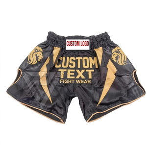 Pantalones Cortos Deportivos Unisex Duraderos, Transpirables y de Secado Rápido para Muay Thai, Sanda, Entrenamiento, con Logotipo Frontal, para Artes Marciales, Boxeo - Product Image 1
