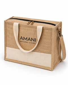 Eco Friendly Jute <b>Tote</b> <b>Bag</b> with Zipper Closure Custom Logo Reusable Shopping <b>Lunch</b> Storage <b>Bag</b> Large Capacity - Product Image 1