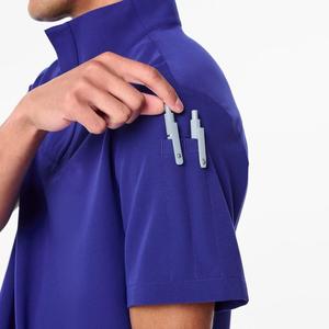 Fabricant OEM, vente en gros, logo personnalisé, ensemble d'uniformes médicaux pour hommes, bleu, infirmier, personnel de santé, vêtements de travail - Product Image 6