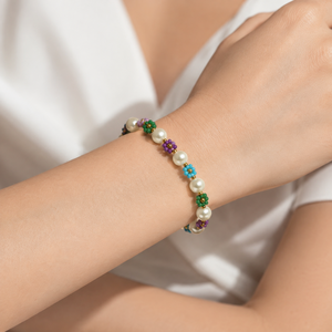 Handmade Miyuki Seed Beads Flower Pearl <b>Bracelet</b> Women Girls Colorful Daisy Adjustable <b>Boho</b> Trendy Party Summer Fashion Jewelry - Product Image 5