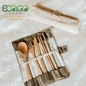Ensemble de couverts en bambou robustes pour événements - Outils de repas portables sans éclats pour la restauration en plein air - Product Image 5