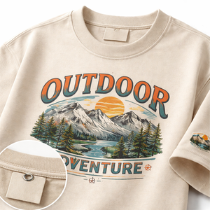 T-shirt personnalisé en gros pour hommes, imprimé avec logo, en tissu épais |   Fabricant OEM Direct - Product Image 4